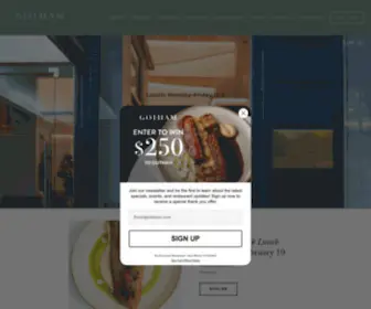 Gothambarandgrill.com(Gotham Restaurant) Screenshot