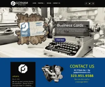 Gothampress.com(Printing and Graphics) Screenshot