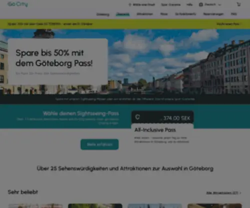 Gothenburgpass.de(Entdecke Göteborg mit Go City®) Screenshot