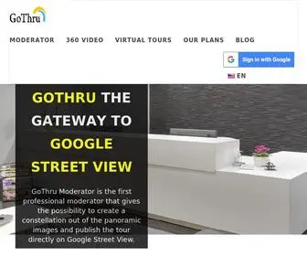 Gothru.co(GoThru is the new gateway of publishing on Google Street View. The GoThru Editor) Screenshot