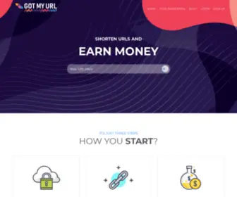 Gotmyurl.com(Earn money sharing short links) Screenshot