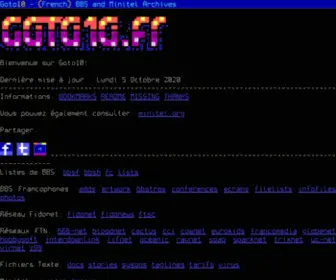 Goto10.fr((French) BBS and Minitel Archives) Screenshot