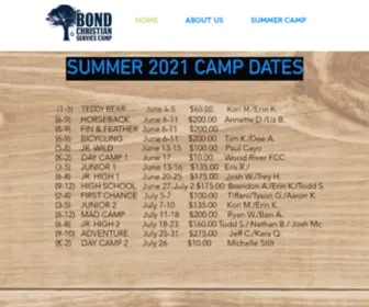 Gotobondcamp.com(Bond Camp) Screenshot