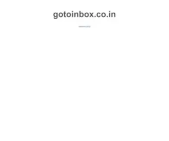 Gotoinbox.co.in(This is a default index page for a new domain) Screenshot