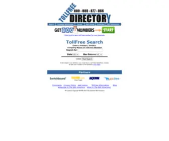 Gotollfree.com(Internet 800 Directory) Screenshot