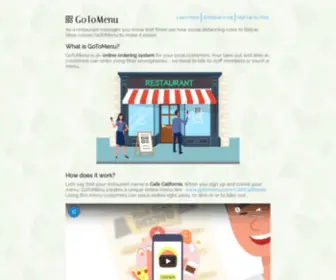 Gotomenu.com(GoToMenu is an online ordering system for restaurants) Screenshot