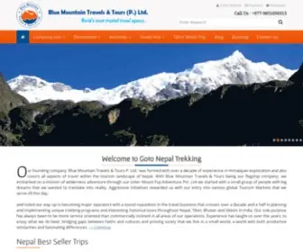 Gotonepaltrekking.com(Blue Mountain Travels and Tours) Screenshot