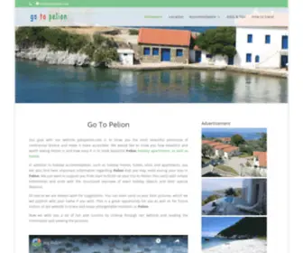 Gotopelion.com(Pelion Accommodation Apartments Houses Villas Hotels Offers) Screenshot