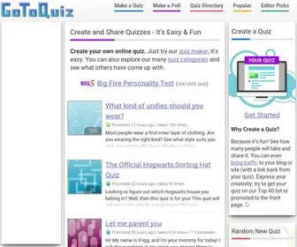 Gotoquiz.com(Make Your Own Quiz) Screenshot
