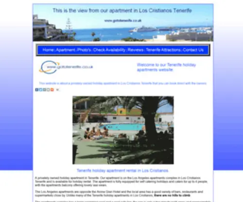 Gototenerife.co.uk(Tenerife Holiday Apartment in Los Cristianos) Screenshot