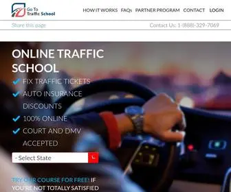 Gototrafficschool.com(Traffic School) Screenshot