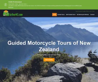 Gotournz.com(Guided Motorcycle Tours New Zealand Self Guided Motorbike NZ) Screenshot