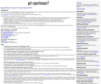 Gotreportviewer.com(ReportViewer Tutorial) Screenshot