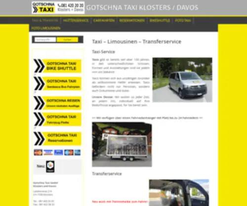 Gotschnataxi.ch(TAXI & TRANSFER) Screenshot