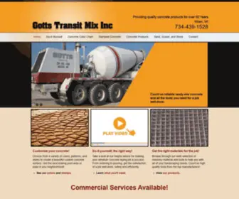 Gottstransitmix.com(Concrete Delivery) Screenshot