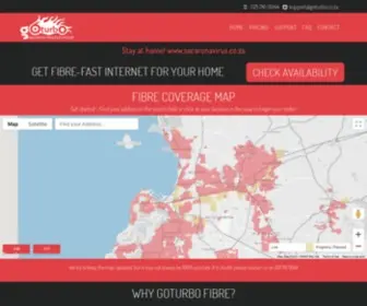 Goturbo.co.za(Fibre Coverage Map) Screenshot