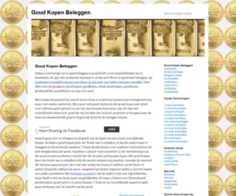 Goud-Kopen-Beleggen.nl(Goud Kopen Beleggen) Screenshot