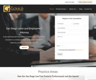 Gouldfirm.com(San Diego Employment Law Attorneys Ready to Help Your Legal Issues) Screenshot