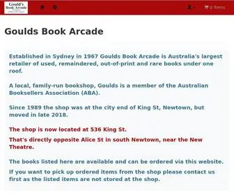 Gouldsbooks.com(Goulds Book Arcade) Screenshot