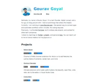 Gourav.io(Personal site and blog) Screenshot
