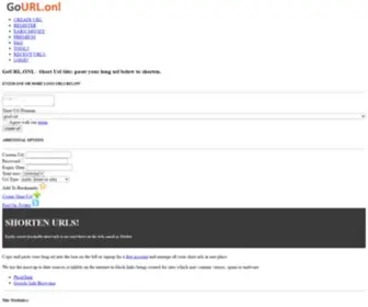 Gourl.onl(Create short url) Screenshot