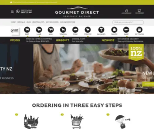 Gourmetdirect.com(Online Butcher Gourmet Direct) Screenshot