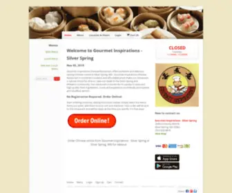 Gourmetinspirationsmd.com(Order Chinese online from Gourmet Inspirations) Screenshot