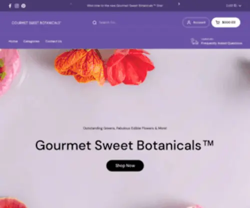 Gourmetsweetbotanicals.com(Sell high quality MicroGreens) Screenshot