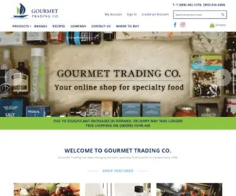 Gourmettrading.com(GOURMET TRADING CO) Screenshot