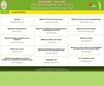 Gouv.tg(Annuaire des portails web du Gouvernement du Togo) Screenshot