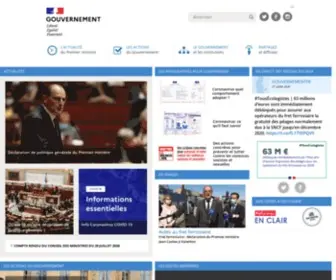 Gouvernement.fr(Site officiel du Gouvernement) Screenshot