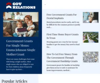 Gov-Relations.com(Learn About Gov't Assistance) Screenshot
