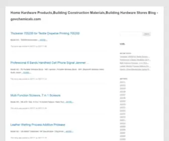 GovChemicals.com(Building Hardware Stores Blog) Screenshot