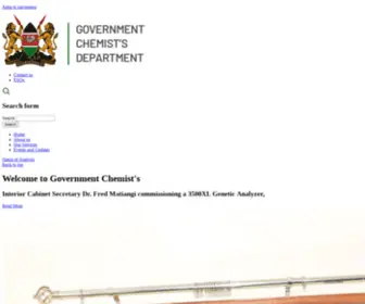 GovChemists.go.ke(Government Chemist's) Screenshot