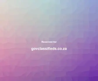 GovClassifieds.co.za(GovClassifieds) Screenshot