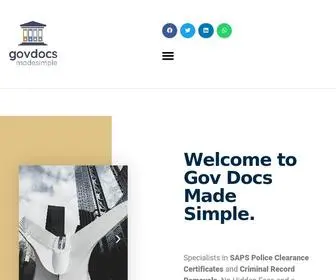 Govdocsmadesimple.com(PCC and Criminal Record Removals) Screenshot