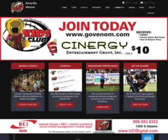 Govenom.com(Amarillo Venom Indoor Football) Screenshot