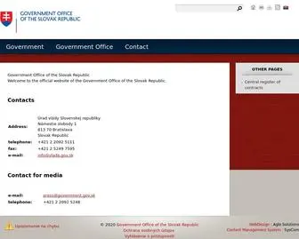 Government.gov.sk(Government Office of the Slovak Republic) Screenshot