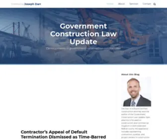 Governmentconstructionlaw.com(Author of the Government Construction Law Update Joe Darr) Screenshot