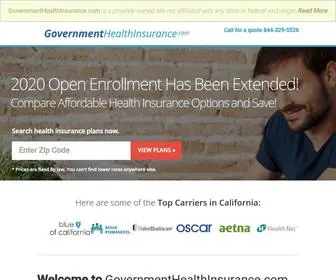 Governmenthealthinsurance.com(Find Affordable Health Care Today) Screenshot