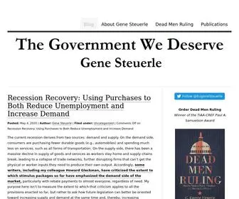 Governmentwedeserve.org(The Government We Deserve) Screenshot