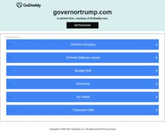 Governortrump.com(Donald Trump) Screenshot