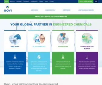 Govi.com(Govi, your global partner in engineered chemicals) Screenshot