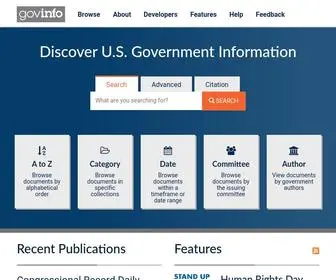 Govinfo.gov(U.S) Screenshot