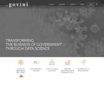 Govini.com(Learn how Govini has partnered with the most sophisticated government leaders to build a platform) Screenshot