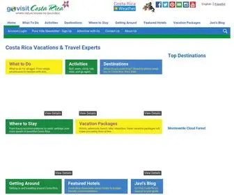 Govisitcostarica.com(Costa Rica Vacations & Travel Experts) Screenshot