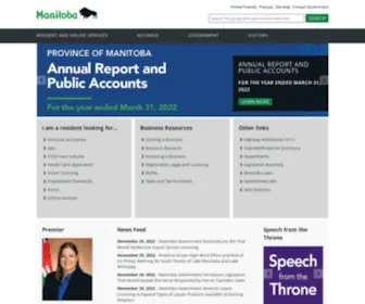 Gov.mb.ca(Province of Manitoba) Screenshot