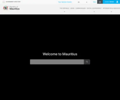 GovMu.org(Republic of Mauritius) Screenshot