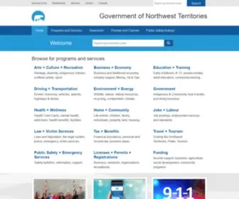 Gov.nt.ca(Government of the Northwest Territories) Screenshot
