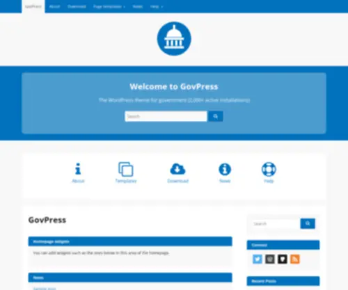GovPress.org(WordPress theme) Screenshot